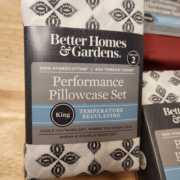 Better Homes & Gardens King Pillowcases – 8 Ct, 400 TC, Temp Regulating - Picture 6 of 7